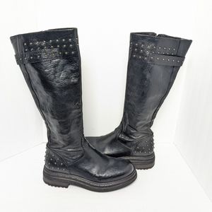 Emanuele Crasto leather knee high boots